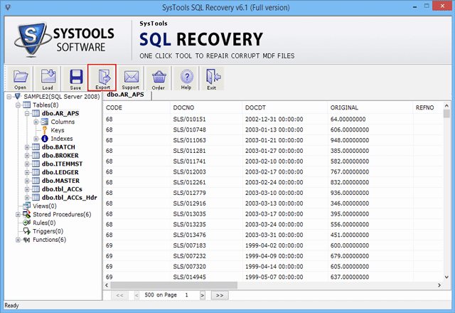 Save Recovered SQL database in Desired location